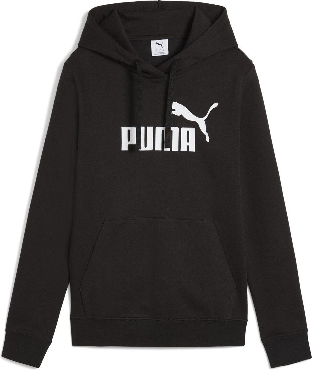 Puma ess no. 1 logo hættetrøje fl dame sportstrøje - sort