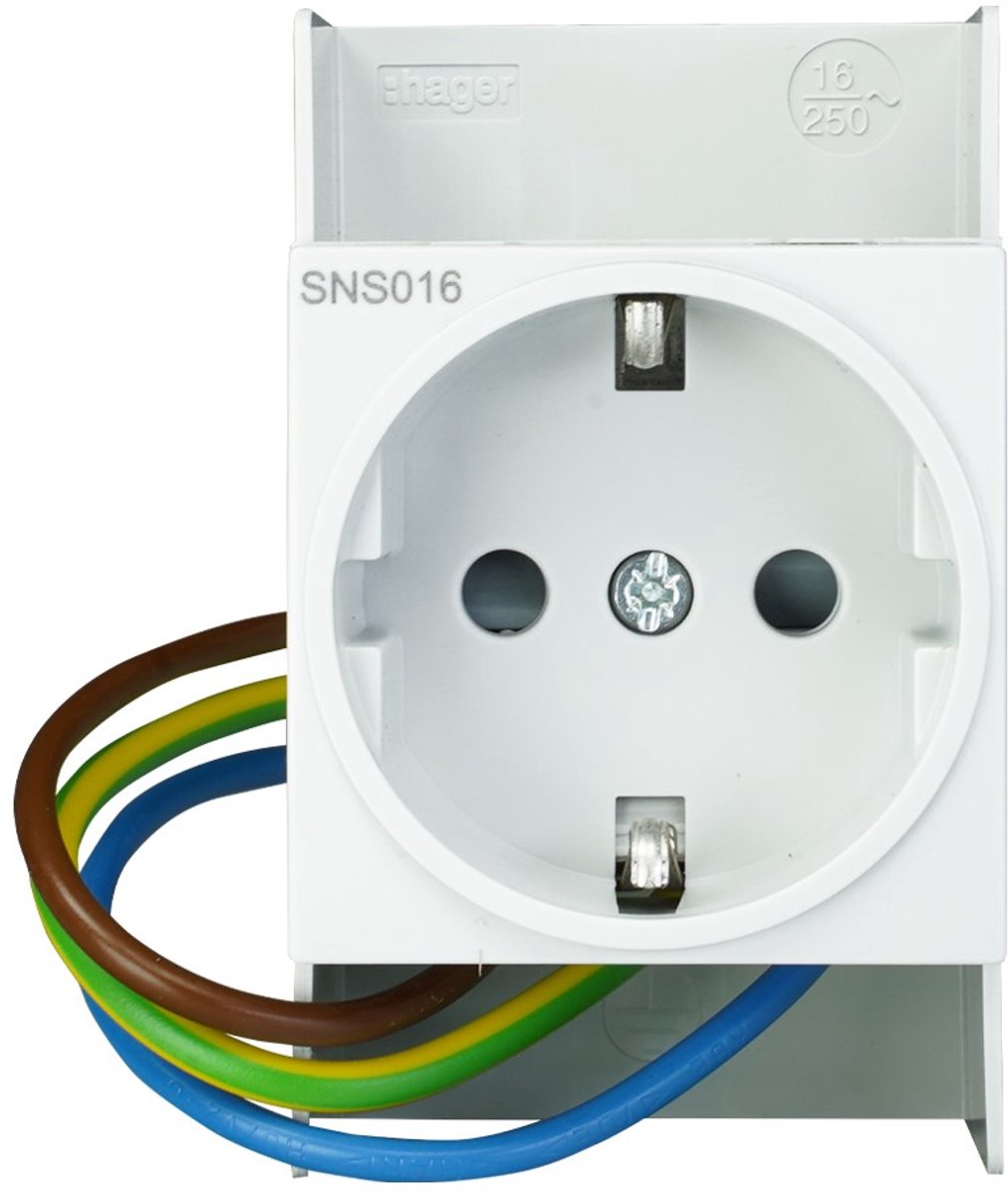 Hager vision modulopbygget vægstik - vks09sw - e32bn