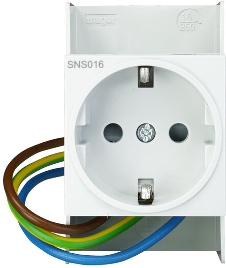 Hager vision modulopbygget vægstik - vks09sw - e32bn