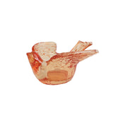 Fyrfadsstage fugl røv farve glas 13,5x11,5x6cm