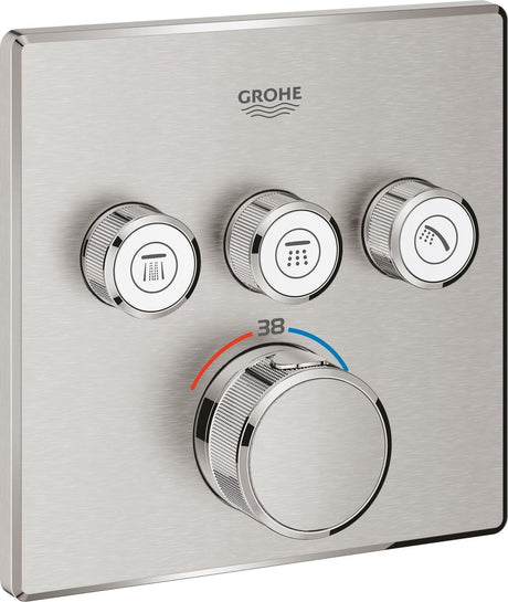 Grohe grohtherm smartcontrol brusetermostat - overflademonteret del - rustfrit stål look - 29126dc0