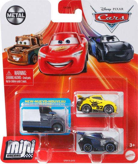 Mattel biler disney mini racers 3 pack assorteret