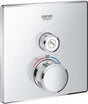 Grohe grohtherm smartcontrol thermostatiche douchekraan - inbouw mengkraan - vierkant - chroom