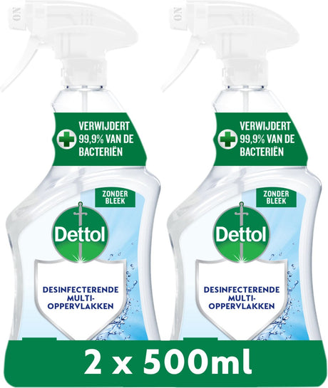 Dettol allesreiniger spray power fresh - multireiniger - 500ml x2