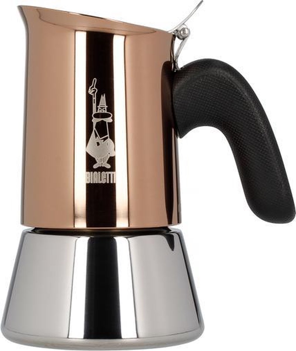 Bialetti venus kobberperkolator 2 kopper – espressomaskine – kobberfarvet rustfrit stål – induktionsegnet