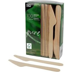 Knive papstar træ 16,5 cm brun