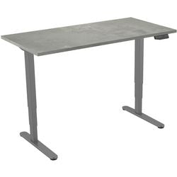 Sidde-stå skrivebord euroseats grå betonmetal