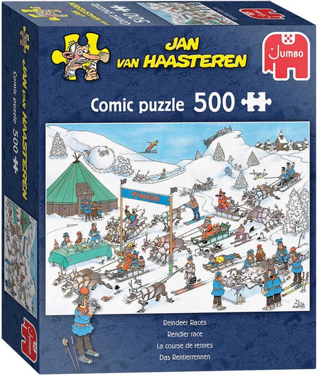 Jan van Haasteren - Rensdyrvæddeløb - 500 brikker puslespil