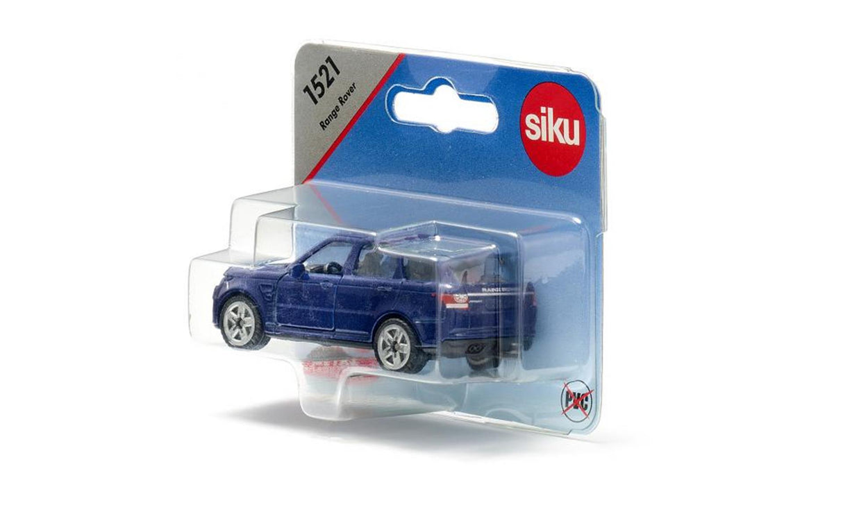 Siku 1521 range rover 82x36x28mm metallic blå