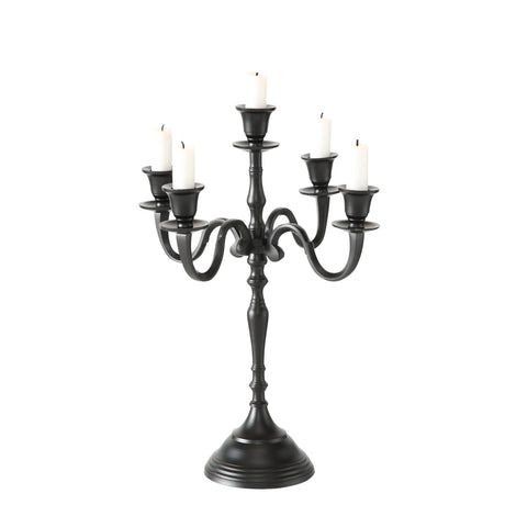 Boltze home lysestage victoria ã˜30xh40cm sort aluminium (ekskl. stearinlys)