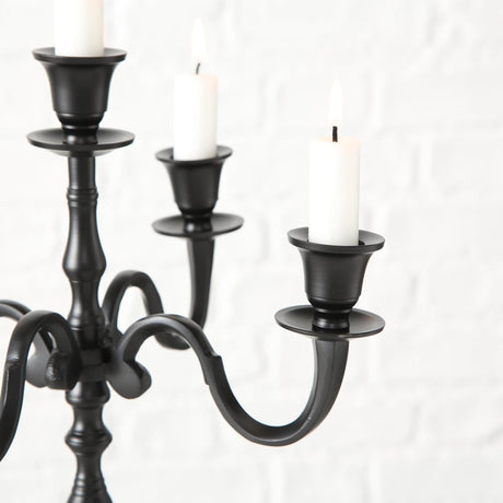 Boltze home lysestage victoria ã˜30xh40cm sort aluminium (ekskl. stearinlys)
