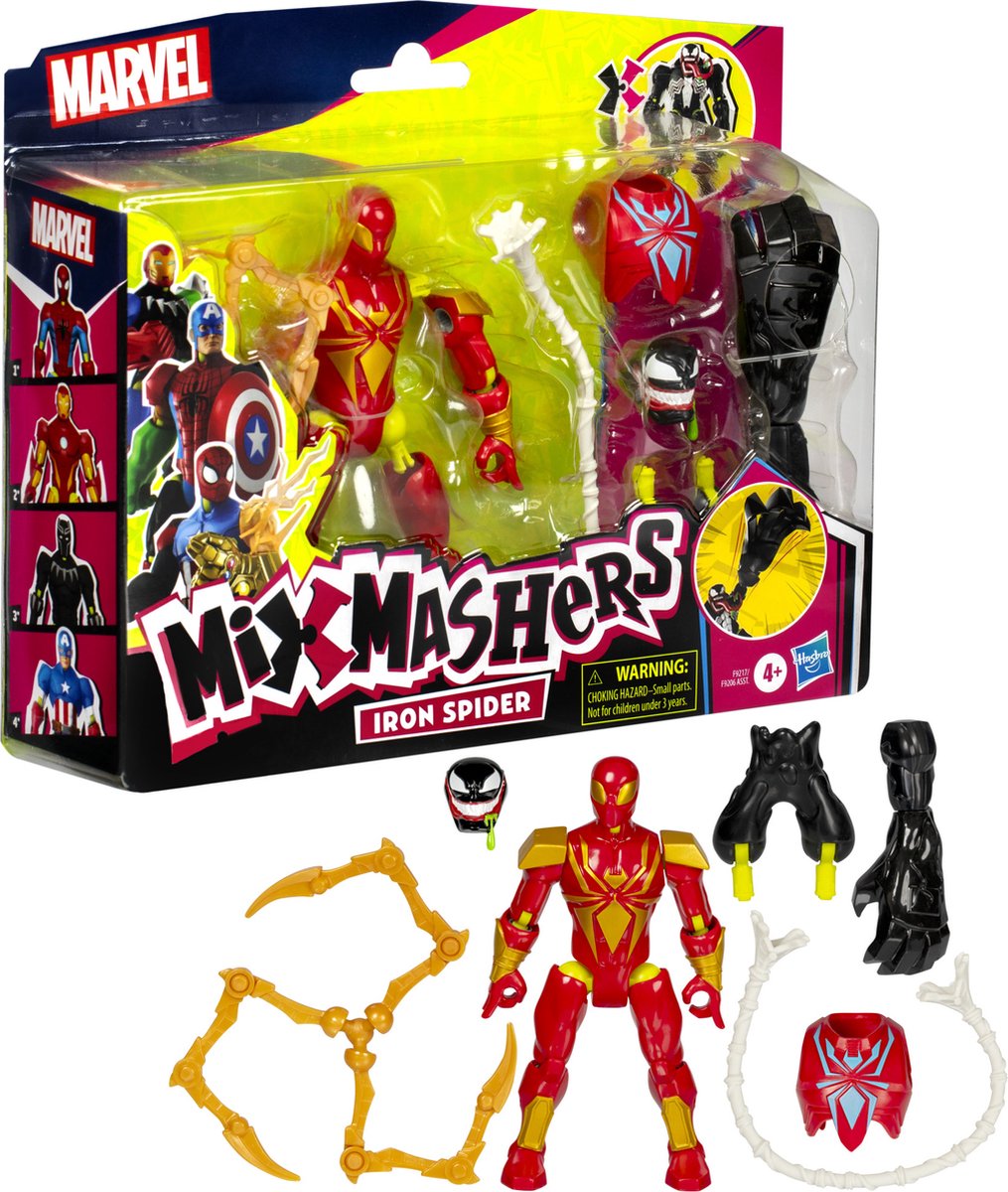 Hasbro mixmashers spider-man iron spider deluxe - actionfigur - marvel