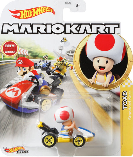 Hot Wheels racerbanebil Mario Kart Toad Junior 1:64 die-cast