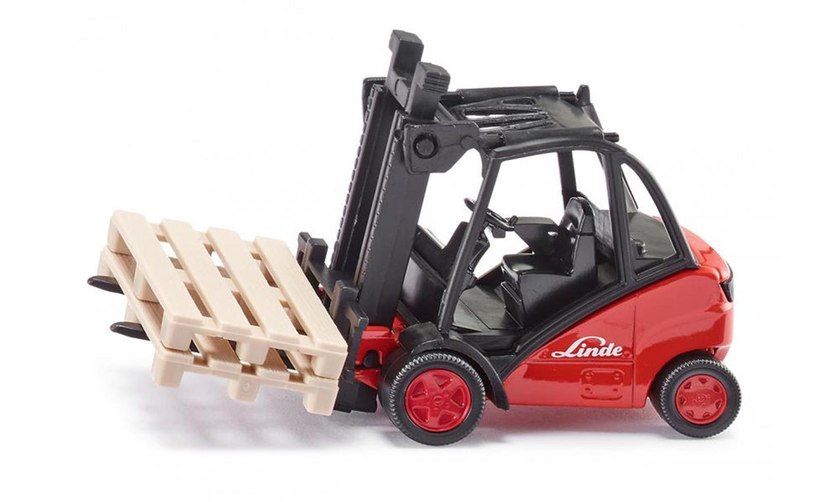 Siku 1722, lime gaffeltruck, 1:50, metal plast, rød, bevægelig gaffel, inkl. 2 paller
