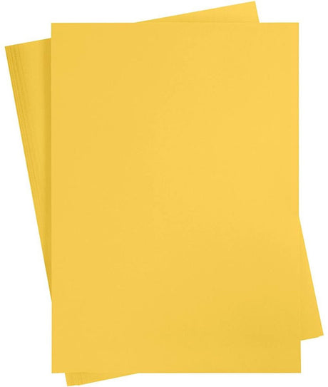 Creativ firma farvet pap, a2, ark 420x594 mm, 180 gr, solgul, 10 ark 1 æske