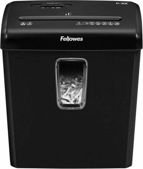 Fellowes powershred® p-30c papirmakulator papirmakulator – p-4 tværsnit – 6 ark – 15 liter