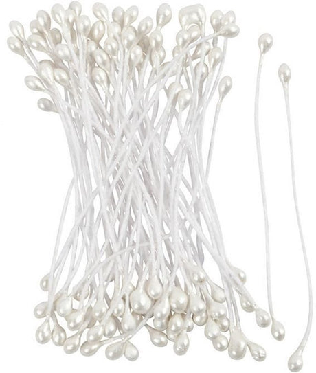 Creativ company cc blomsterstøvdragere 6 cm hvid 100 stk