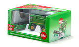 Siku 1876, John Deere T670i mejetærsker, 1:87, metalplast, grøn, bevægeligt og aftageligt klippeaggregat