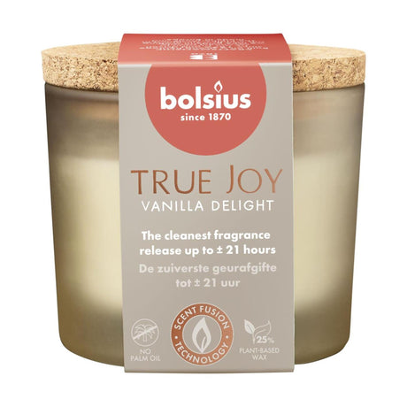 Bolsius duftglas + låg 66 83 vanilje delight