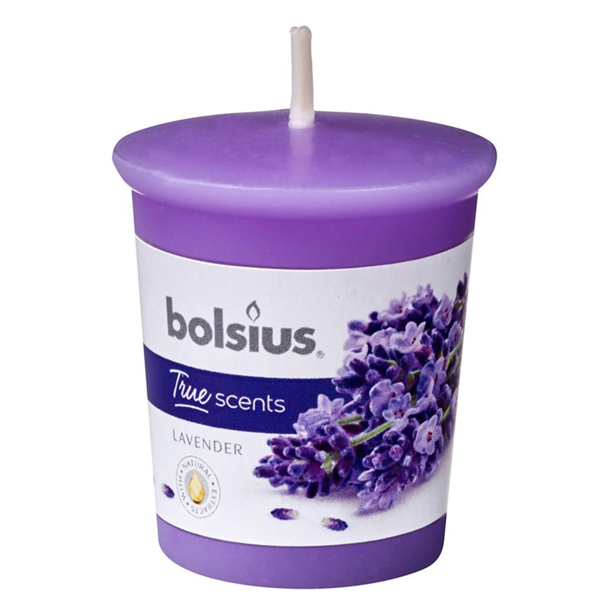 Bolsius votive 53 45 rund lavendel 12 stk