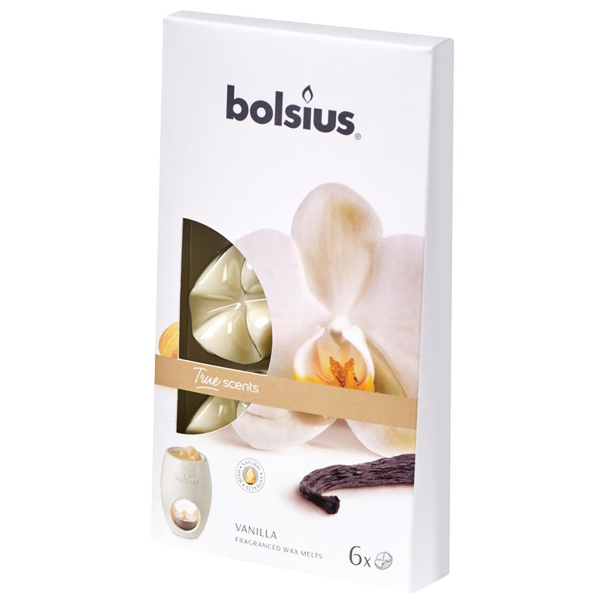 Bolsius smeltbar duftvoks vanilje 6 stk