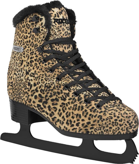 Roces – leopard – kunstskøjter – skøjteløb kvinder – brun – varm fleeceforing klassisk stabilitet – str. eu 40