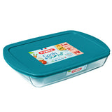 Pyrex bradefad - med låg - kogebutik - 40 x 27 x 6 cm 4,5 liter