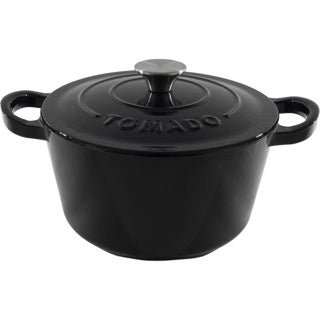 Umærket sans marque tomado - stegepande - støbejern - sort - 24 cm