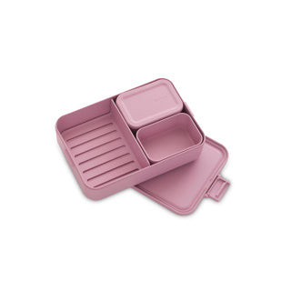 Brabantia make take bento madkasse brødspand - inkl bento box - stor - plastik - lilla pink