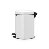Brabantia pedalspand newlcon 5 ltr hvid med plastik inderspand