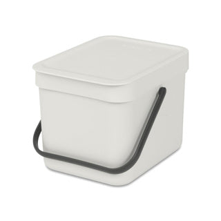 Brabantia sort go affaldsspand - 6 liter - lysegrå