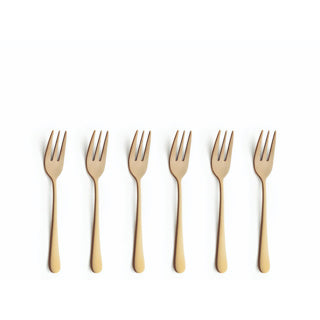 Amefa austin vintage guld pvd - 6 kagegafler