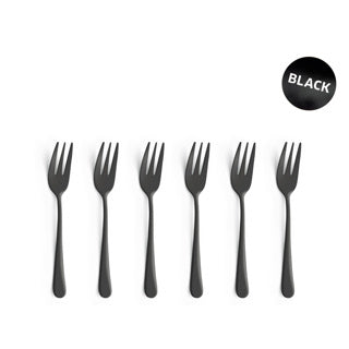 Amefa austin vintage kagegafler - 6 stykker - sort