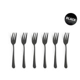 Amefa austin vintage kagegafler - 6 stykker - sort