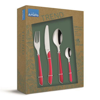 AMEFA Bestik Set Eclat 24 -Piece Raspberry