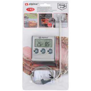 Alpina termometer digitalt med timer 6,5x7cm