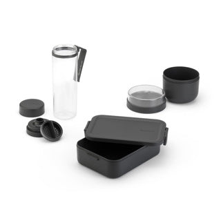 Brabantia make take morgenmad og frokostsæt - 3-delt - plastik - mørkegrå