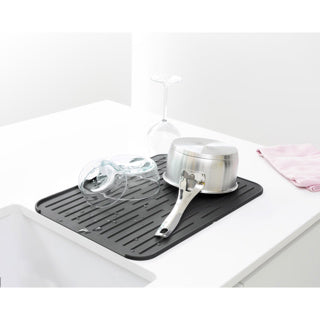 Brabantia afløbsmåtte til vask - silikone - 44 x 32 cm - mørkegrå