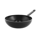 Bk easy induktions wokpande 30cm - 4,2l - pfas-fri non-stick belægning - induktions wokpande - keramisk wokpande - ovnsikker op til 160°c - kolde håndtag - uden låg - sort