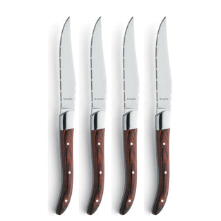 Amefa royal steak steak knive 4 stykker rødbrune