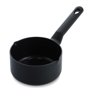 Bk easy induktionsgryde 16cm - 1,5l - pfas-fri non-stick belægning - induktionsgryde - keramisk pande - ovnsikker op til 160°c - kolde håndtag - uden låg - sort