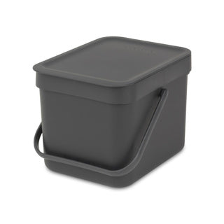 Brabantia sort go affaldsspand - 6 liter - mørkegrå
