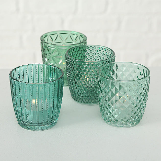 Boltze hjemmelanterne marilu h7,5 cm glassæt med 4 stk