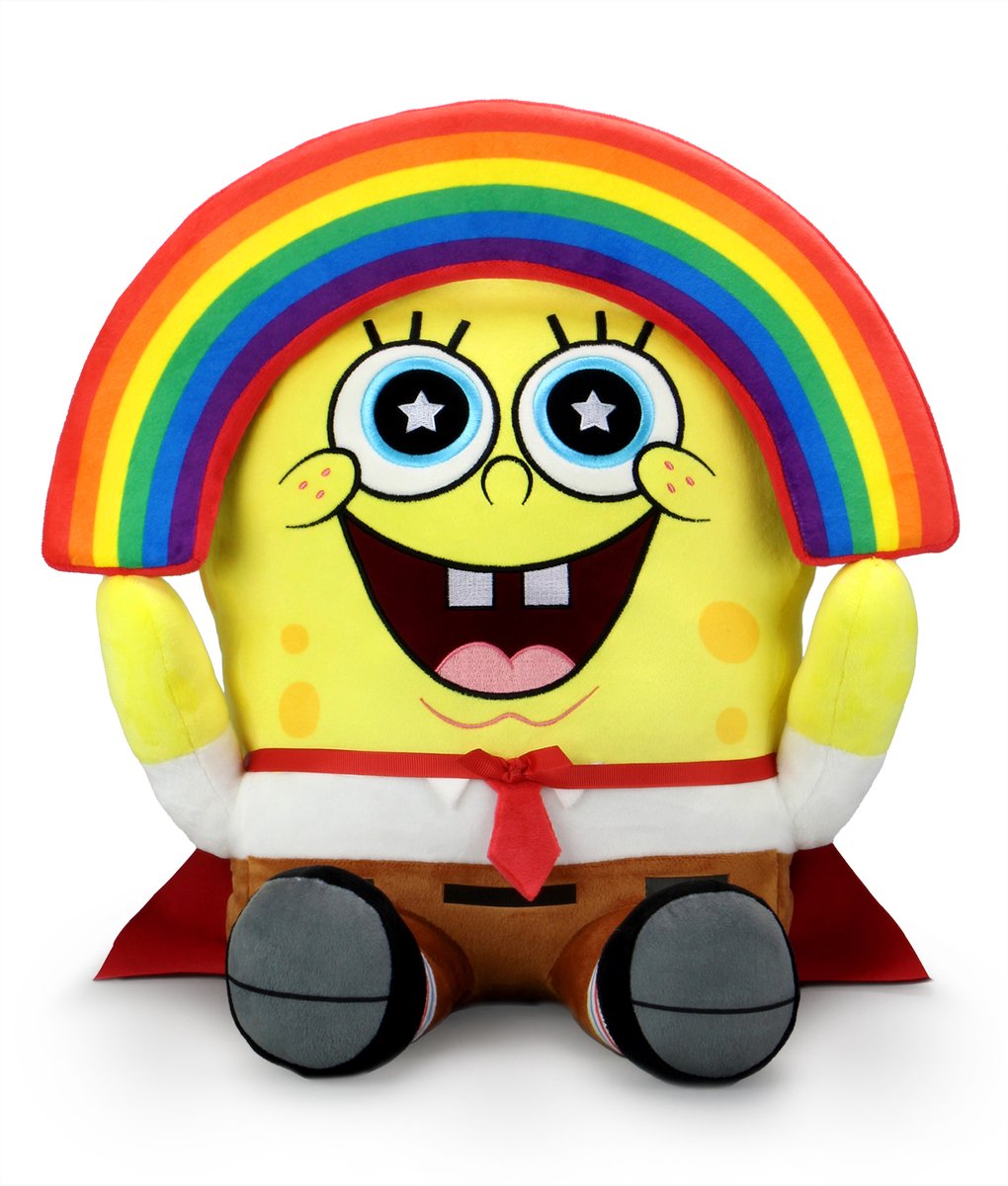 Kidrobot svampebob regnbue hugme vibrerende plys