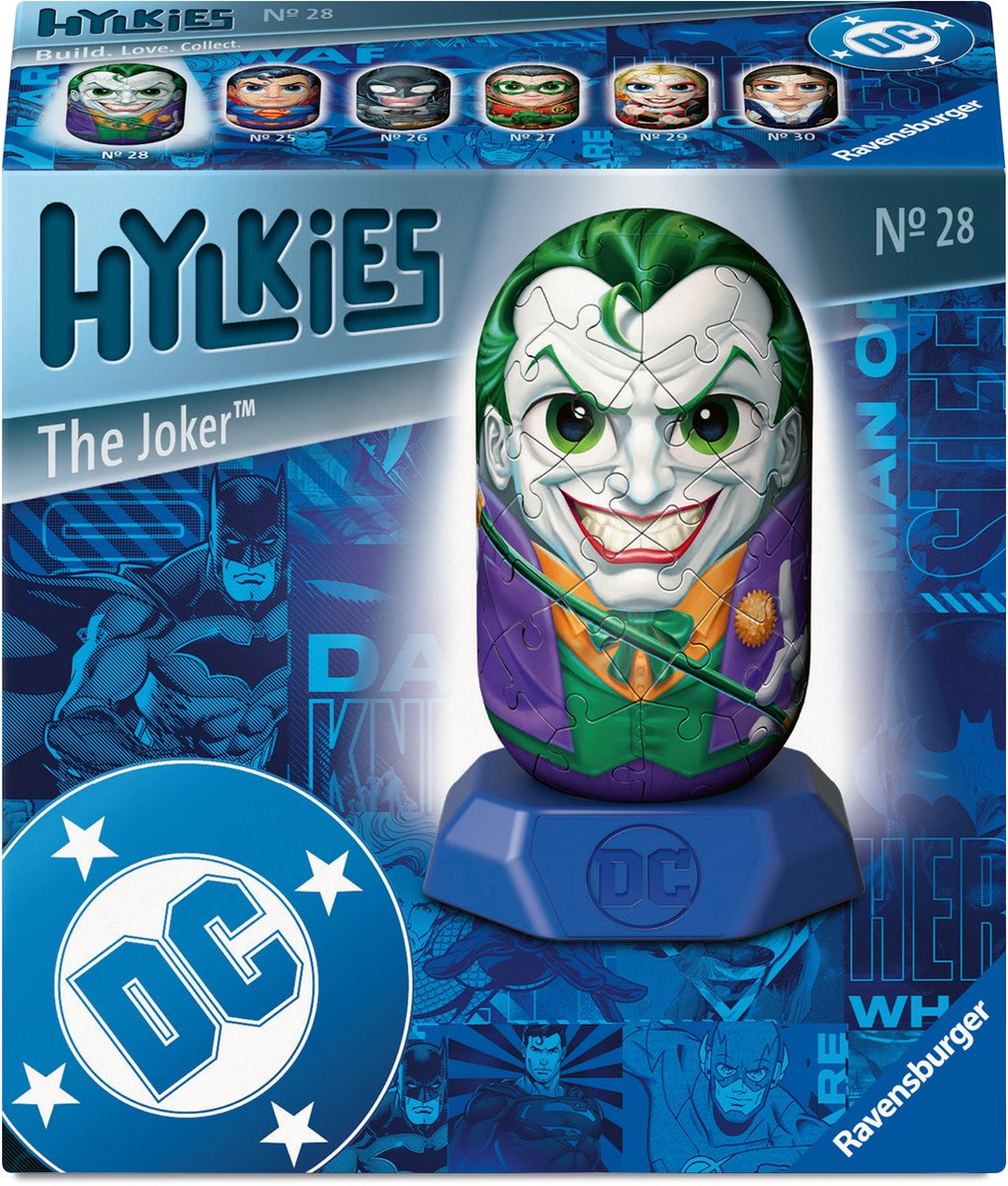 Ravensburger - hylkies - dc joker - byggespil - 54 brikker