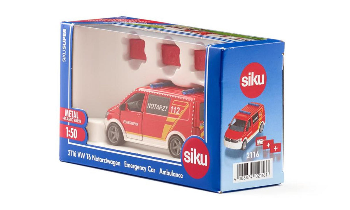 Siku 2116 vw t6 førstehjælpslæge 15,5x8,7x5,1cm