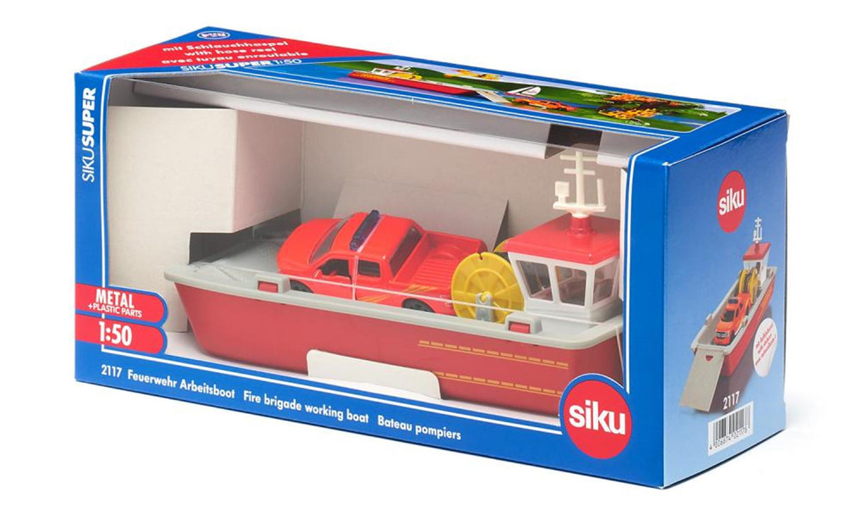 Siku 2117 brandbåd + pick-up 25,2 cm