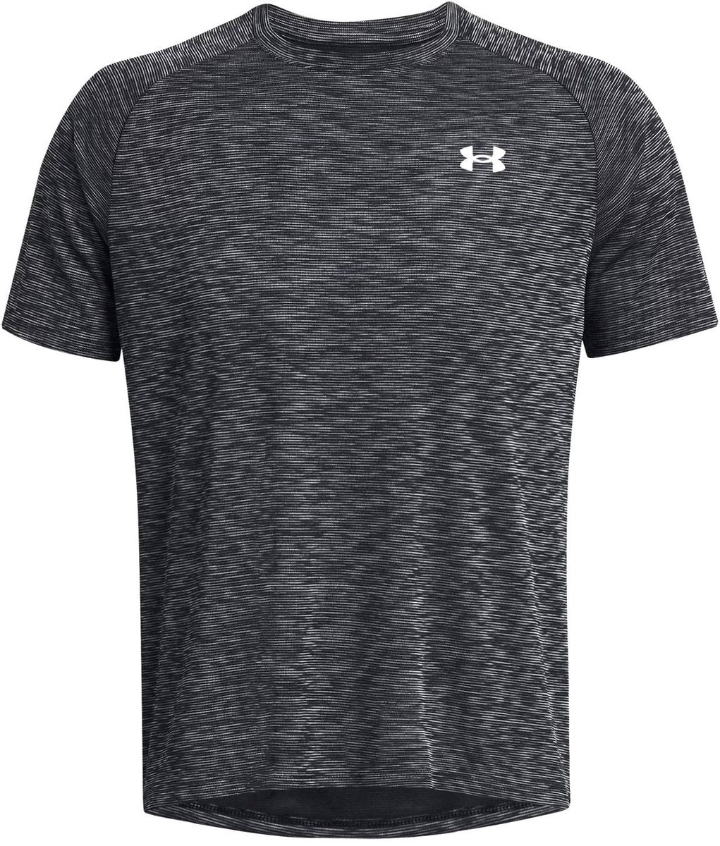 Under Armour UA Tech Texture Rød SS-BLK Sportstrøje til mænd - Sort - Hvid