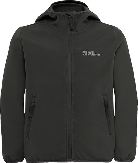 Jack wolfskin fourwinds jakke børne udendørs jakke - granit sort - 140
