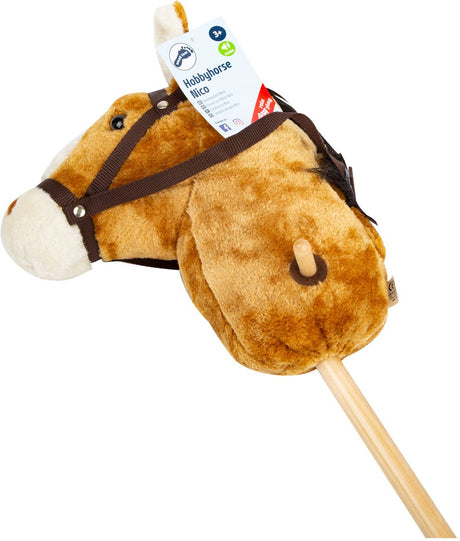 Lille fod - hobbyhest nico i træ, 88cm